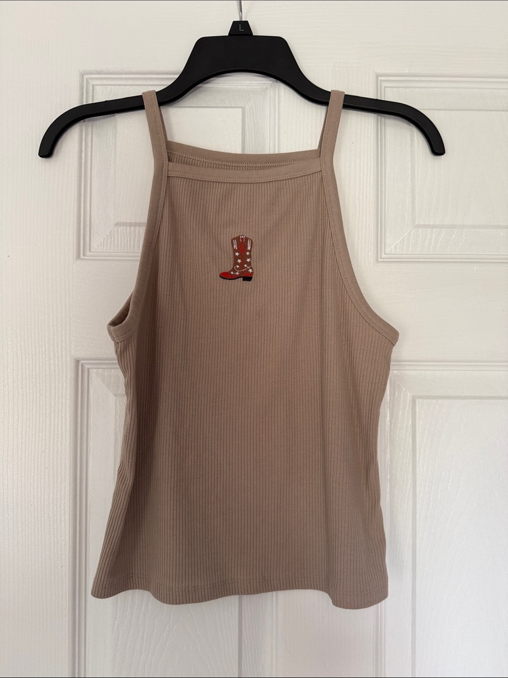 SO juniors cowboy boot embroidered tank